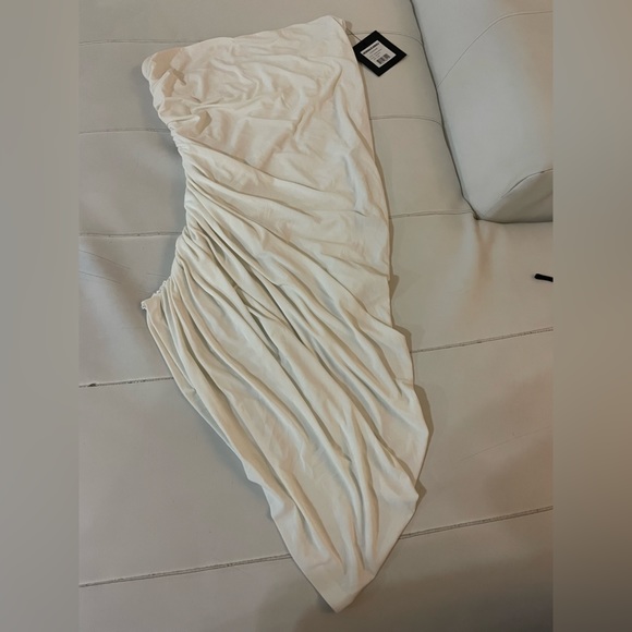 NWT NORMA KAMALI WHITE STRAPLESS DIANA MINI DRESS XL - Picture 12 of 16